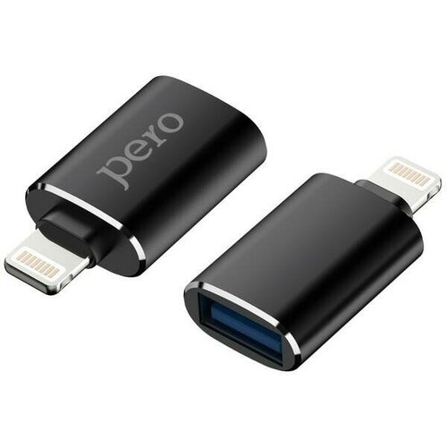 PERO OTG-адаптер AD02 USB 3.0 - Lightning черный (Черный) адаптер pero ad02 otg lightning to usb 3 0 серебристый