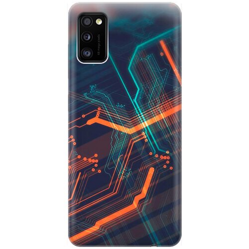 фото Re:pa накладка transparent для samsung galaxy a41 с принтом "микросхема"