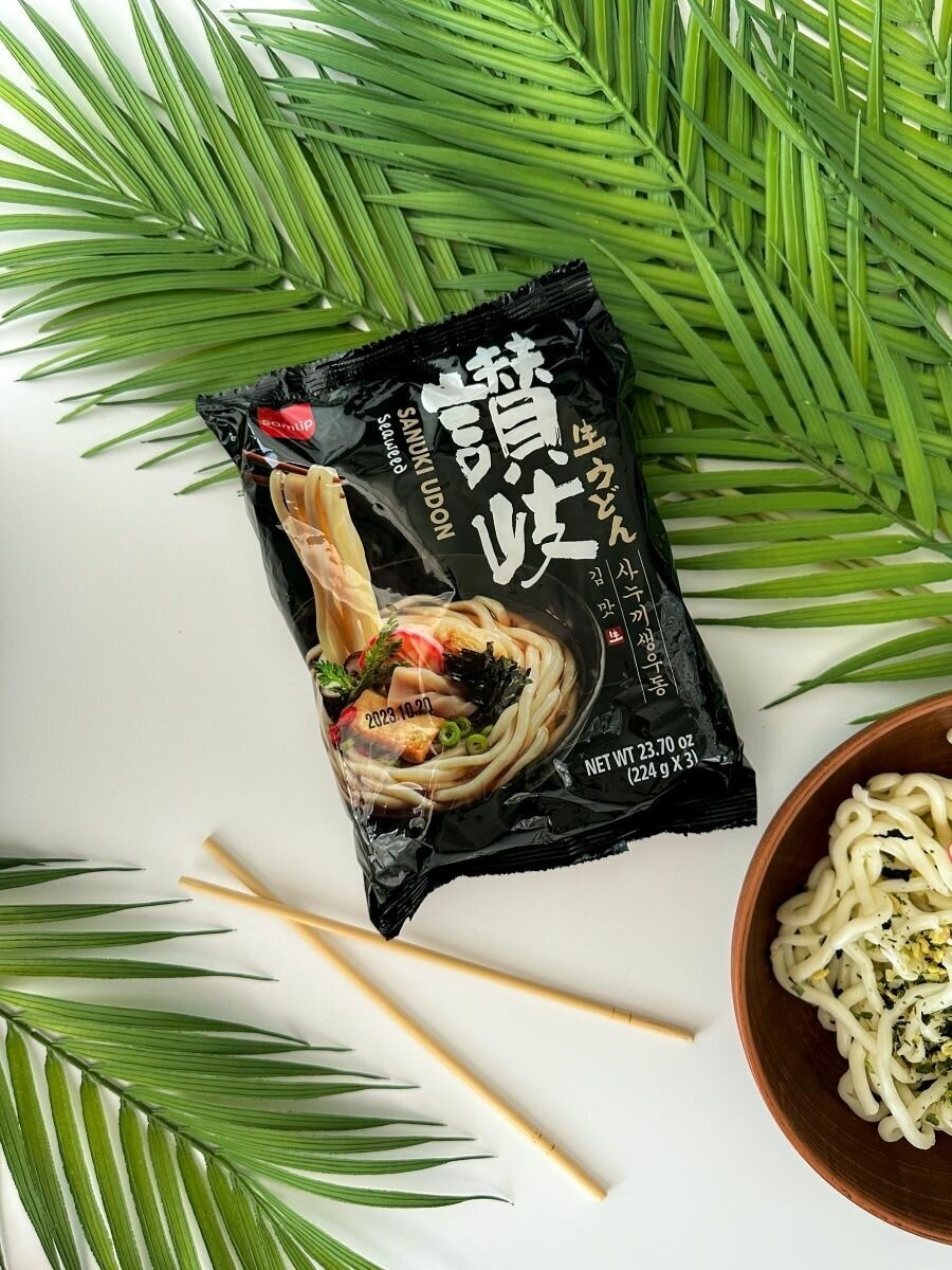 Корейская лапша удон Sanuki Seaweed морская капуста - фотография № 2