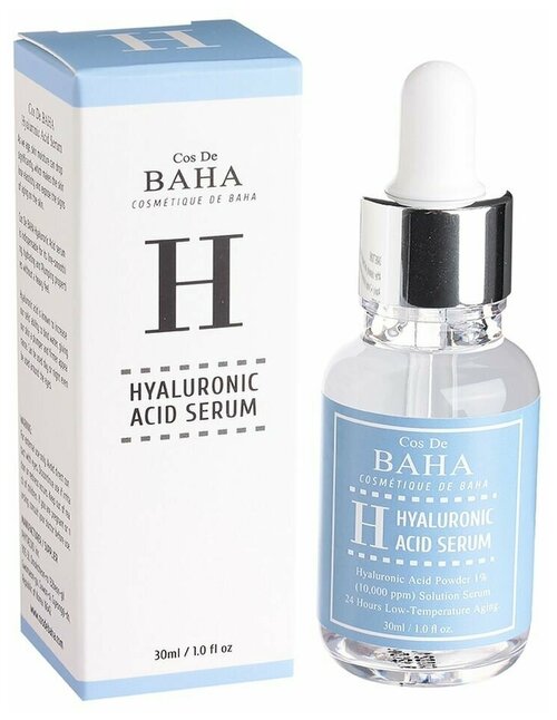 Сыворотка для лица увлажняющая Hyaluronic Serum 30мл (H), COS DE BAHA, 8809240317815