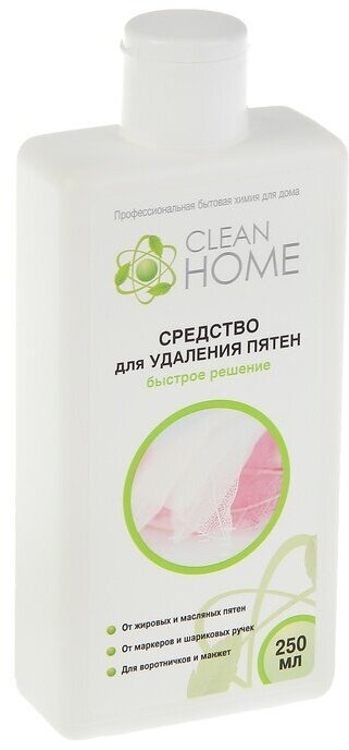 Пятновыводитель Clean home "Быстрое решение", гель, 250 мл