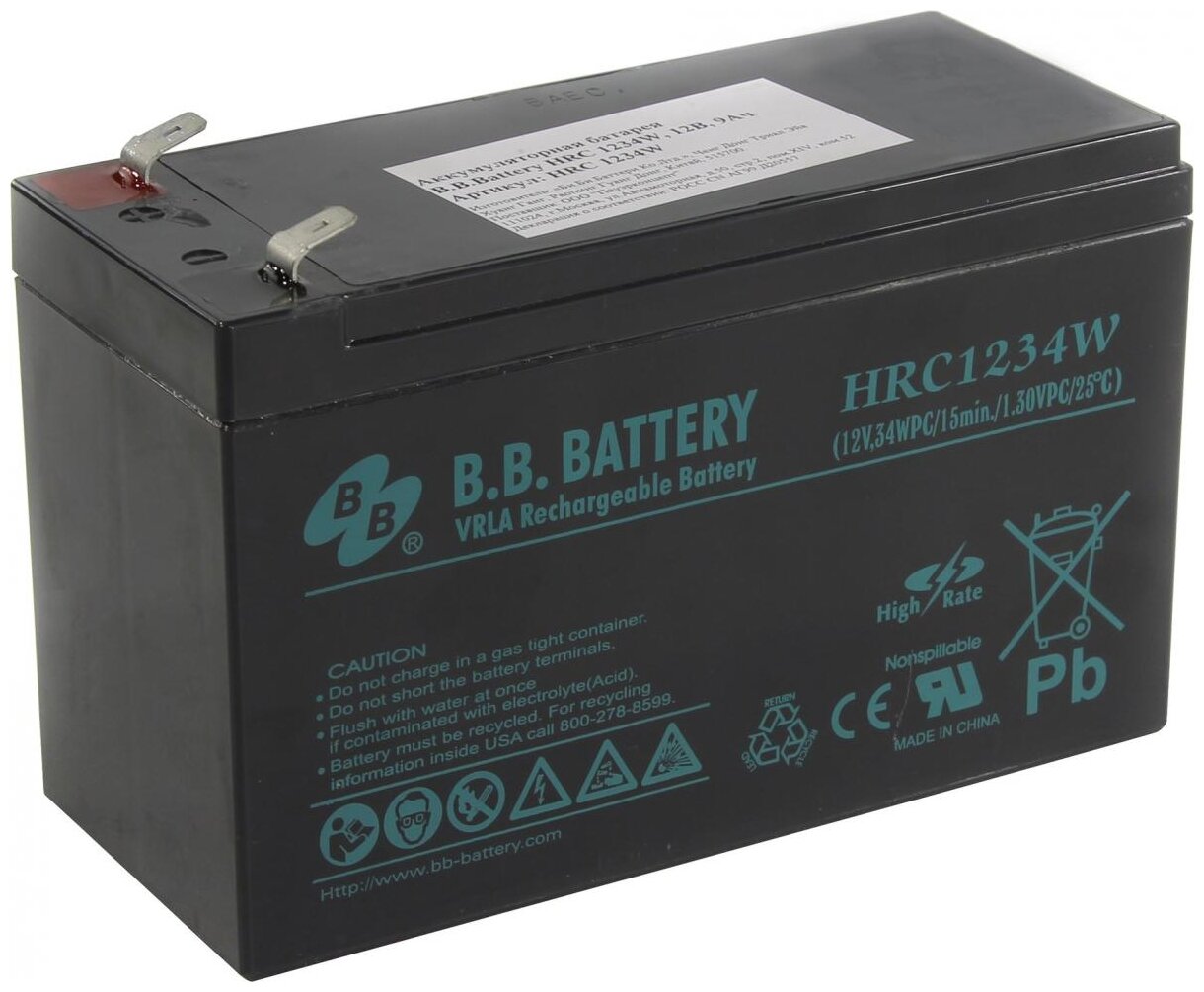 Аккумуляторная батарея B.B. Battery HRC1234W 12В 9 А·ч