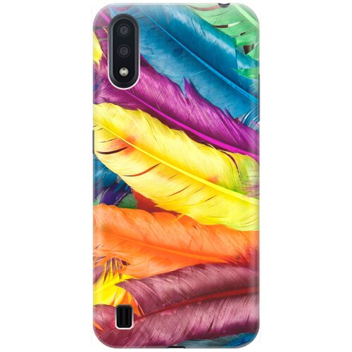 RE: PA Накладка Transparent для Samsung Galaxy A01 с принтом Разноцветные перья re pa накладка transparent для samsung galaxy a7 2018 с принтом разноцветные перья