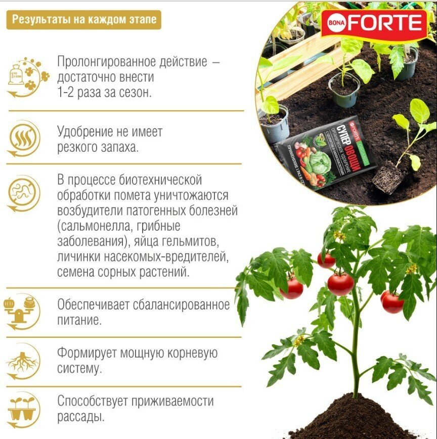 Органическое удобрение для овощей обогащенное цеолитом и аминокислотами Bona Forte, 2 кг - фотография № 2