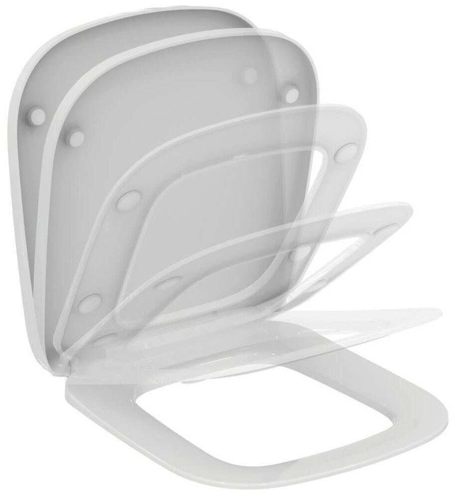 Крышка-сиденье для унитаза Ideal STANDARD Esedra T3181 дюропласт с микролифтом белый - фотография № 5