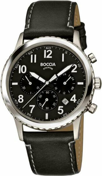Наручные часы BOCCIA Circle-Oval 3745-01, черный, серебряный
