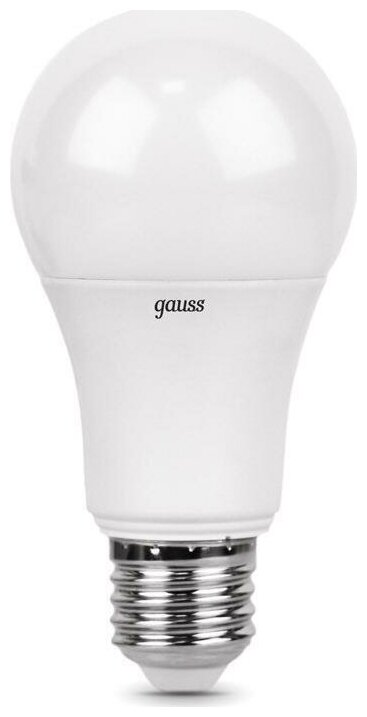 Светодиодная лампа Gauss 12W эквивалент 100W 3000K 1220Лм E27 груша