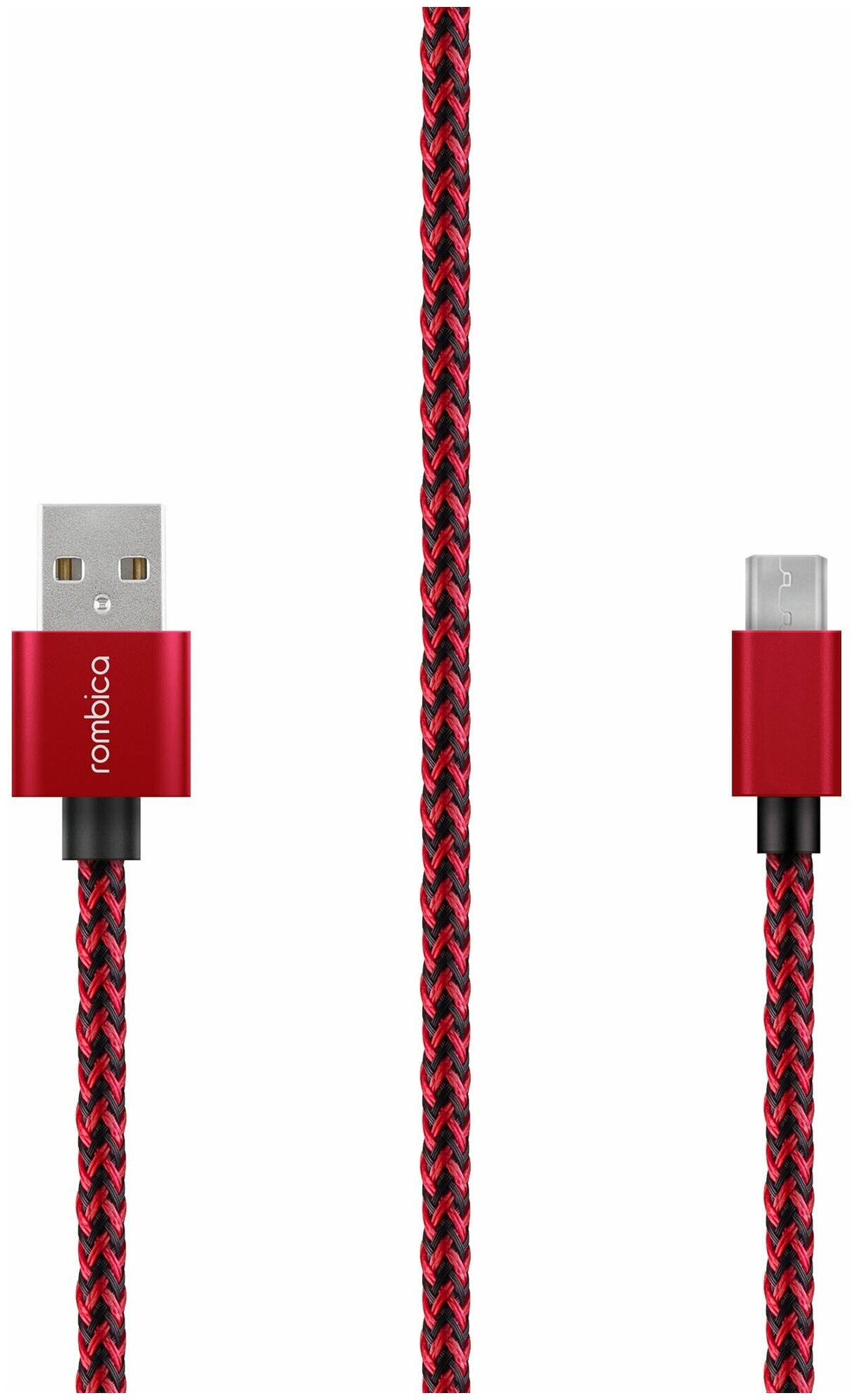 Кабель Rombica Digital AB-04 Red, micro USB B (m), USB A(m), 2м, красный / черный [cb-ab04r] Noname - фото №2