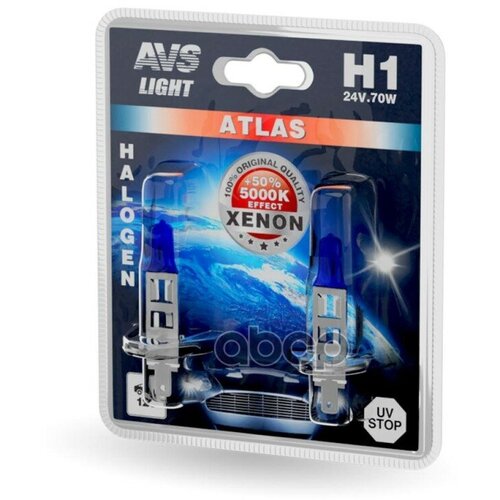 Галогенная Лампа Avs Atlas /5000К/ H1.24v.70w. блистер-2Шт. AVS арт. A78574S