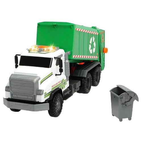 Мусоровоз Dickie Toys Гигант (3749020), 55 см, белый/зеленый машина dickie toys мусоровоз гигант 55 см свет звук 3749020