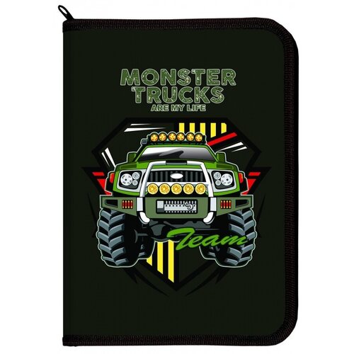 Папка для труда 1 отделение, А4 schoolформат Monster truck, 350х265х60мм, пластик, с клапаном, для мальчиков