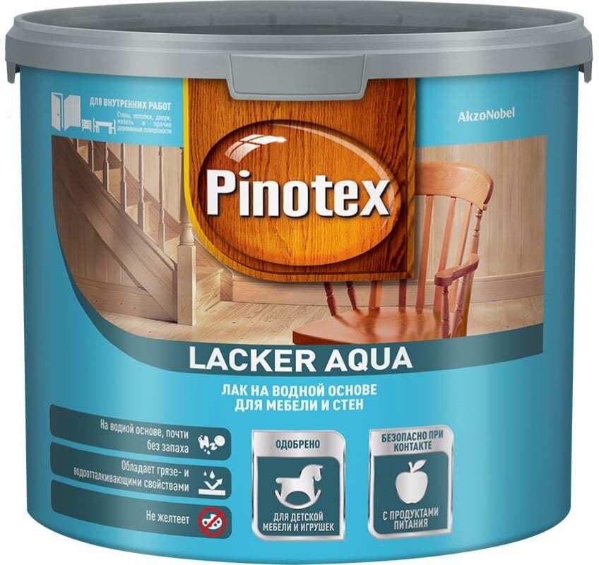 Лак PINOTEX LACKER AQUA 10 матовый 2,7 л