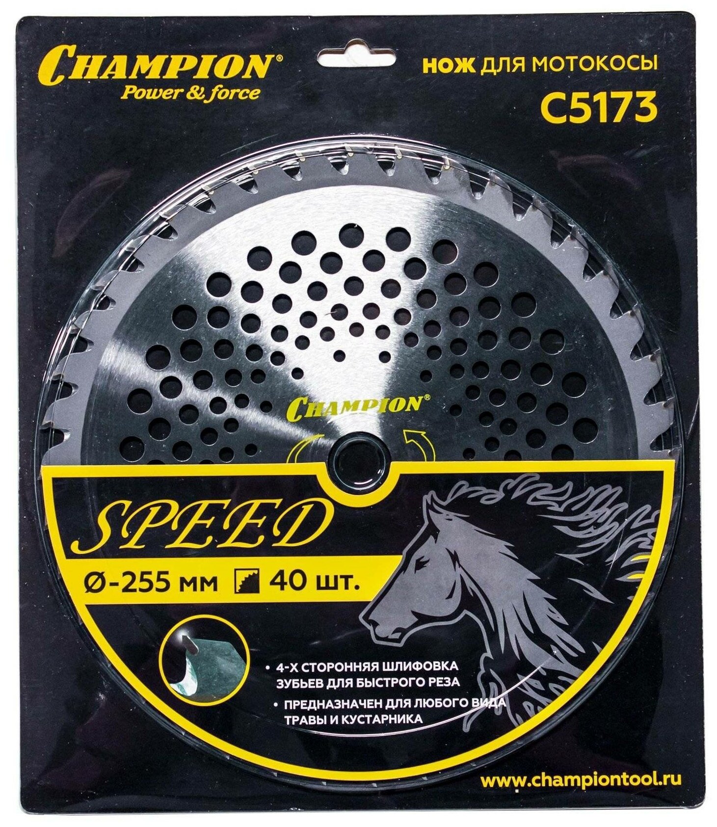 Нож с зубцами из твердого сплава 40/255/25,4 (SRM-2305SI, SRM-2655SI) Speed Champion C5173