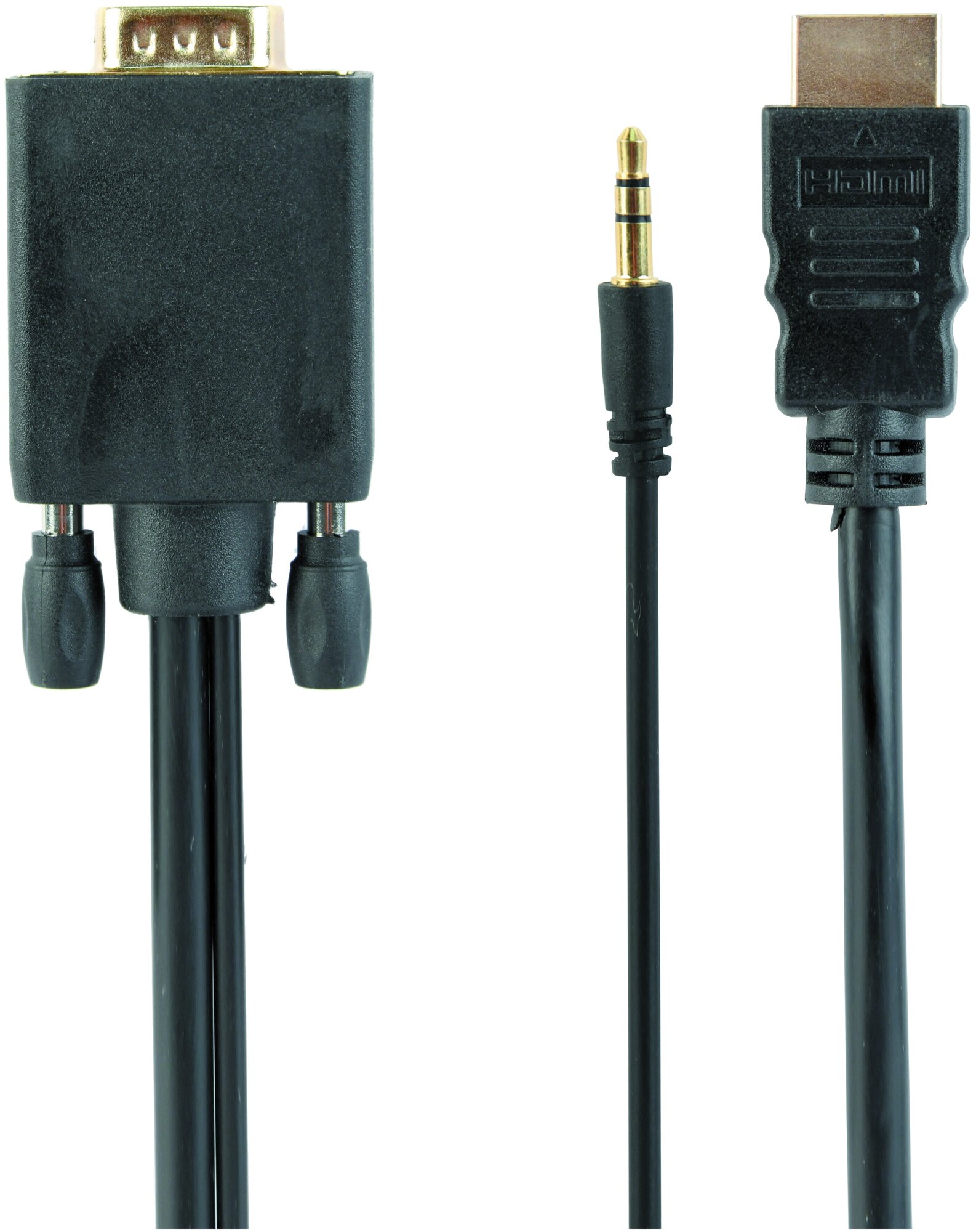 Аксессуар Gembird Cablexpert HDMI-VGA 19M/15M + 3.5Jack 1.8m Black - фото №4