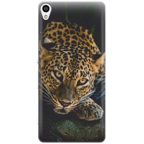 фото Cиликоновый чехол на sony xperia xa / сони иксперия ха с принтом "загадочный леопард" gosso