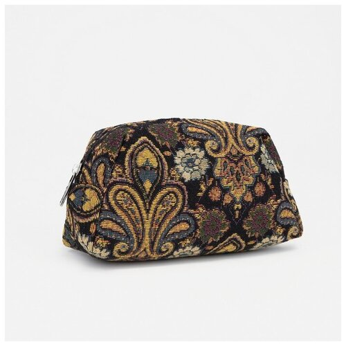 фото Косметичка на молнии, цвет разноцветный/коричневый