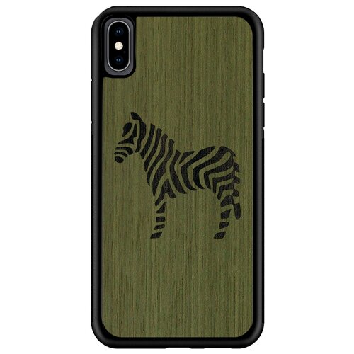 фото Чехол timber&cases для apple iphone x/xs, tpu, wild collection - зебра (зеленый кото - эвкалипт) timber & cases