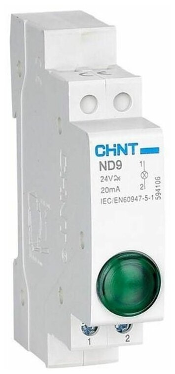 Индикатор ND9-1b AC/DC 230В (LED) (R) син. CHINT 594123