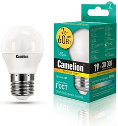 Светодиодная лампочка Camelion LED7-G45/830/E27
