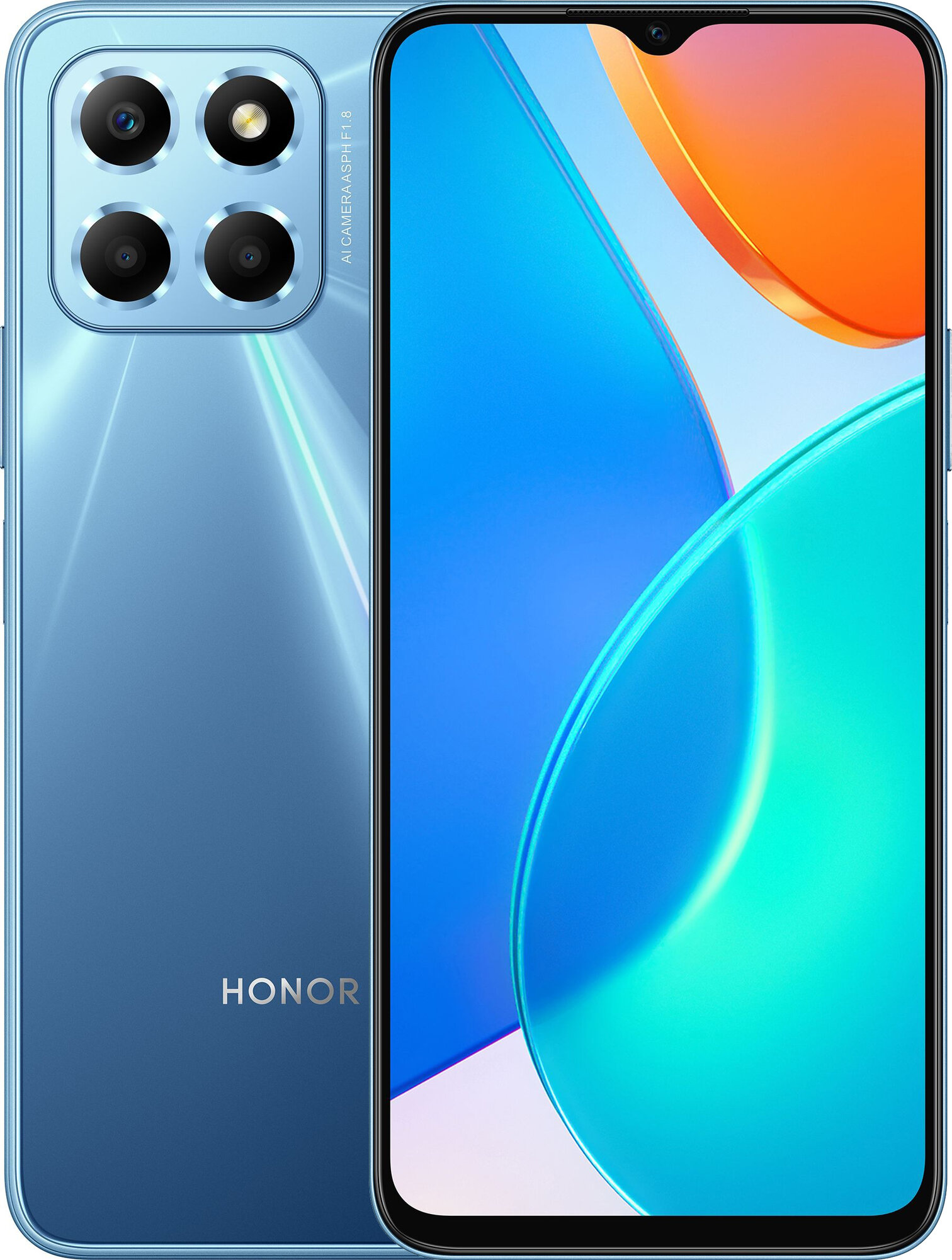 HONOR Смартфон HONOR X6 4+64Gb ocean blue Гарантия производителя