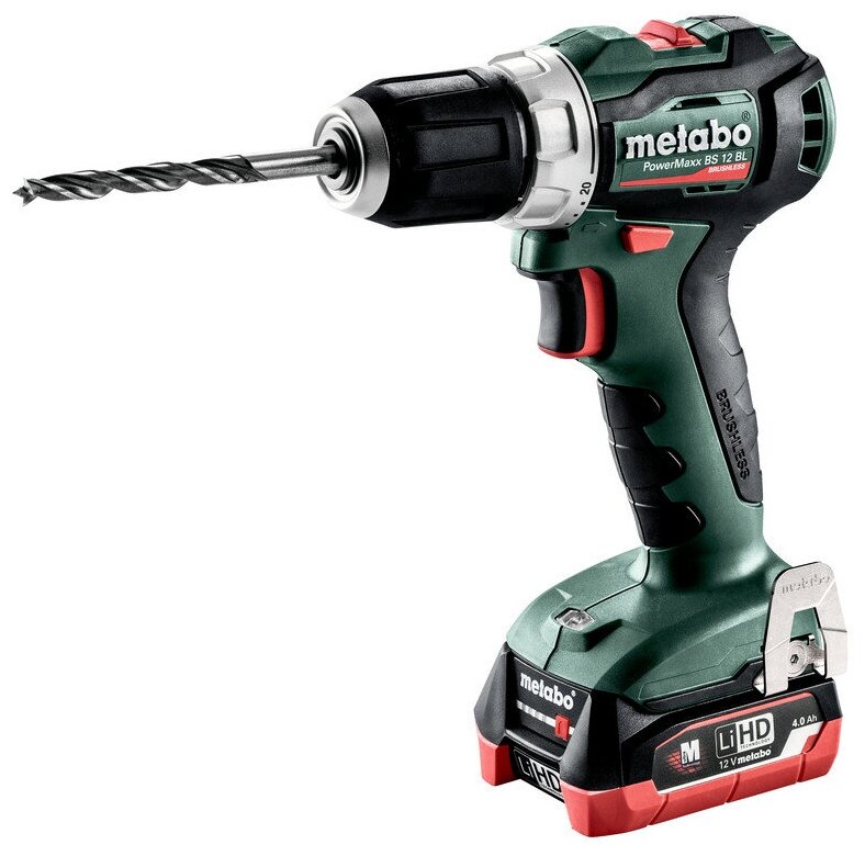 Дрель-шуруповерт аккумуляторная METABO PowerMaxx BS12 BL - фотография № 1