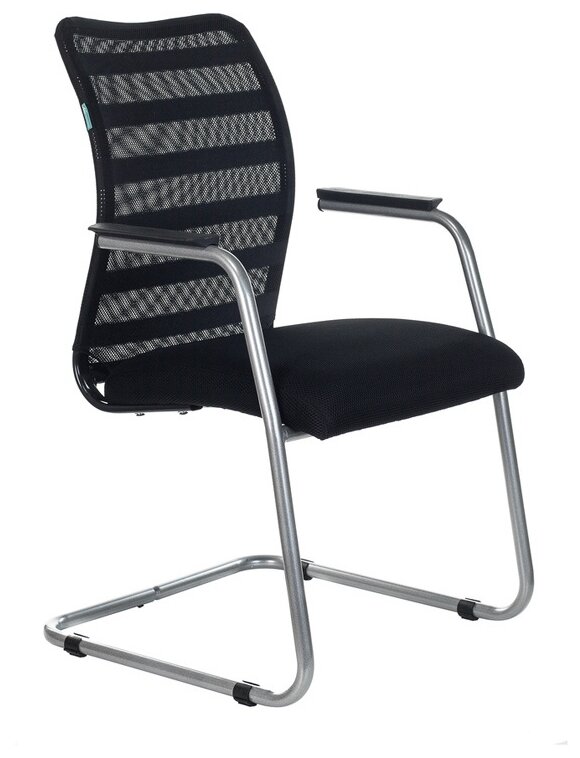 Кресло офисное бюрократ CH-599AV/32B/TW-11 на полозьях черный TW-32K01 сиденье черный TW-11 сетка/ткань