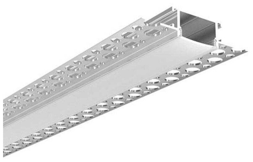 Алюминиевый профиль встраиваемый в гипсокартон 349 (2500*61,5/28,5*14мм с рассеивателем)