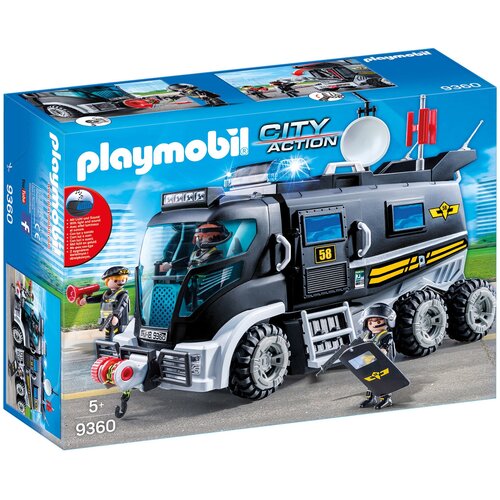 фото Набор с элементами конструктора playmobil city action 9360 тактическое подразделение грузовик