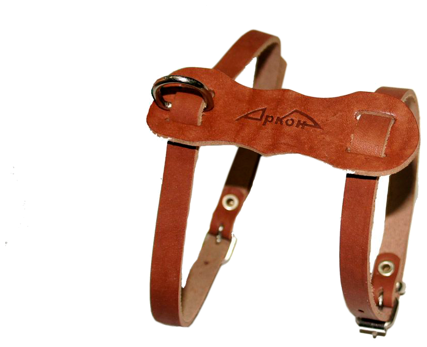Шлейка для собак Люкс кожаная коньячная 36 - 45 см x 11 мм Аркон (1 шт)