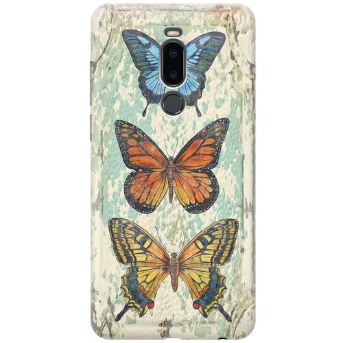 фото Re:paчехол - накладка artcolor для meizu note 8 с принтом "три бабочки"