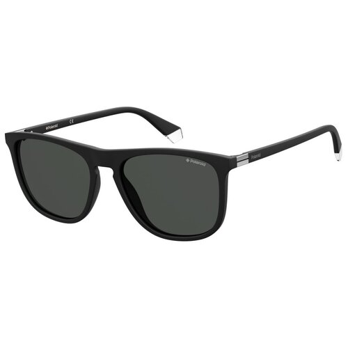 фото Солнцезащитные очки polaroid, квадратные, для мужчин, черный