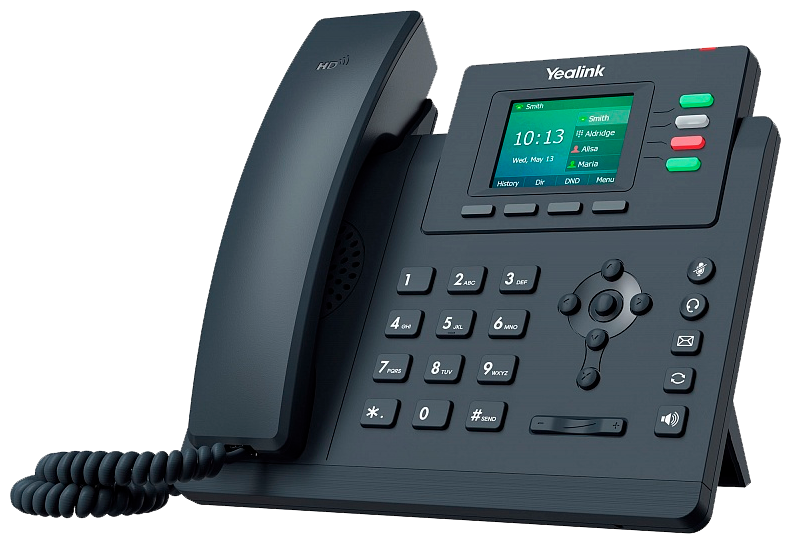 Телефон SIP Yealink SIP-T33P 4 SIP-аккаунта, 2хRJ45 10/100Мбит/с, PoE, цветной экран