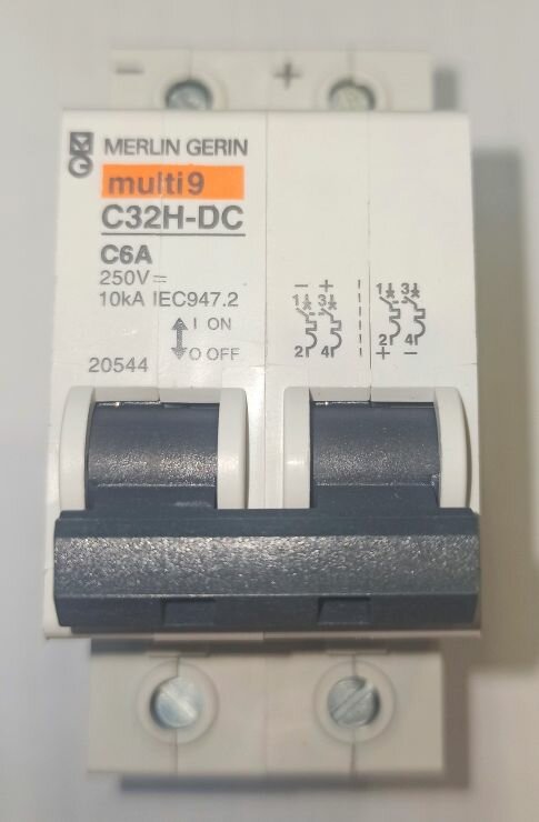 Автоматы постоянного тока C32H-DC 2п 6A C Schneider Electric 20544 (1 шт.)