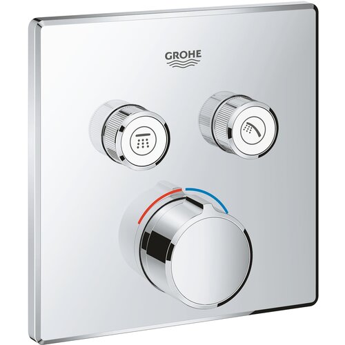 Внешняя часть смесителя GROHE Grohtherm SmartControl на 2 выхода, хром (29148000)