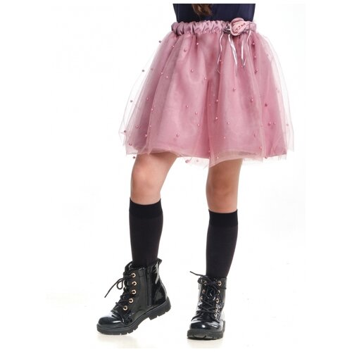 фото Юбка mini maxi, размер 98, черный, розовый