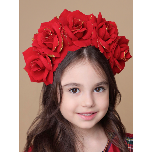 Ободок на голову для девочки с цветами ободок на голову полевые цветы с текстильными цветами