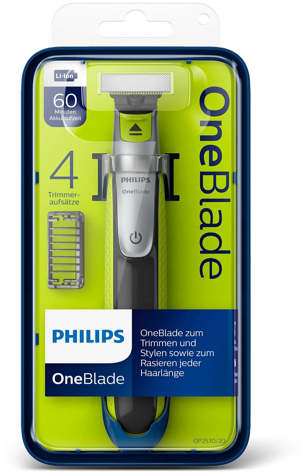 Триммер для бороды и усов Philips OneBlade QP2530/20 - фото №12