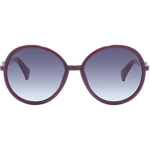 фото Солнцезащитные очки max mara 0065 75b, круглые, оправа: пластик, градиентные, с защитой от уф, для женщин, бордовый