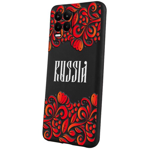 Силиконовый чехол Mcover для Realme 8 Pro с рисунком Russia орнамент силиконовый чехол mcover для realme 9 pro с рисунком russia орнамент