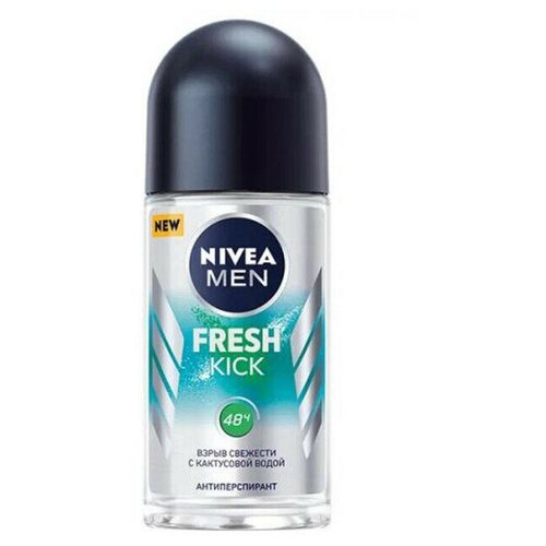 Дезодорант NIVEA Men Fresh Kick ролик 50мл мужской дезодорант антиперспирант для тела nivea effect powder fresh 50 мл