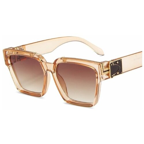Солнцезащитные очки , коричневый женские квадратные пластиковые очки в стиле хип хоп в богемном стиле