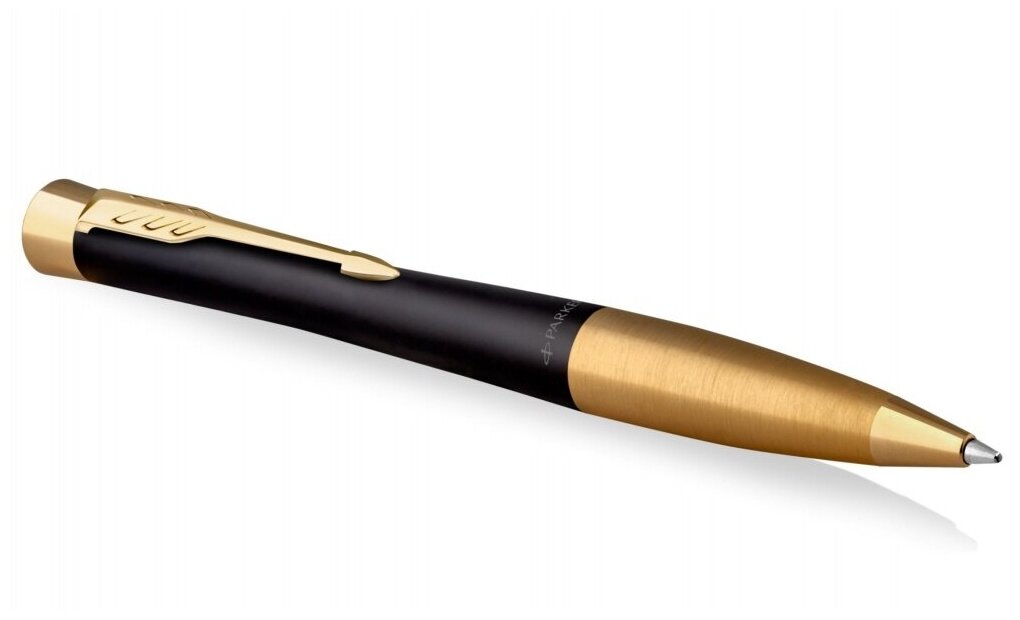 ручка шариковая Parker "Urban Muted Black GT", 0,7 мм, синяя, корпус чёрный/золото - фото №13
