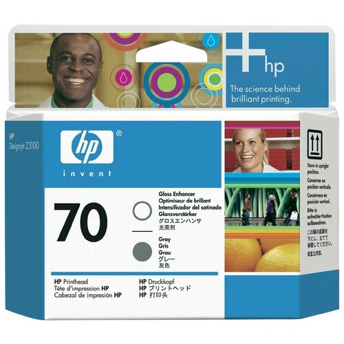 Картридж HP C9410A, 16000 стр, серый печатающая головка hewlett packard c9410a hp 70 gloss enhancer gray