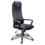Офисное кресло МГ28 PL хром сетка черная - изображение