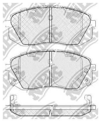 Колодки тормозные дисковые NIBK, PN0052