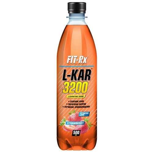 FIT-Rx L-карнитин L-KAR 3200, 500 мл., клубника напиток со вкусом розового грейпфрута fit rx l kar 3200 500 мл