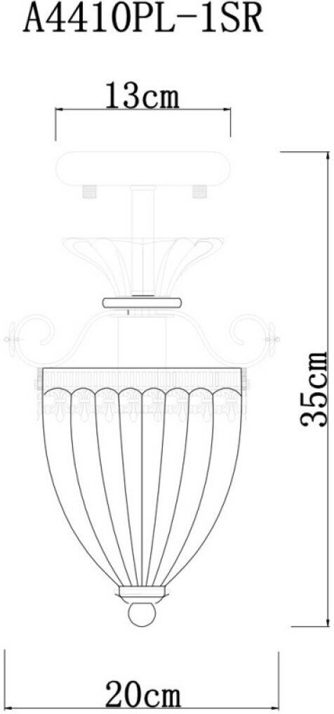 ARTE LAMP Люстра на штанге Arte Lamp A4410PL-1SR - фотография № 12