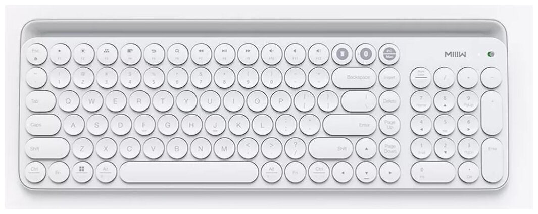 MiiiW Беспроводная клавиатура Xiaomi MiiiW Bluetooth Dual Mode Keyboard White (MWBK01) Русско-Английские клавиши