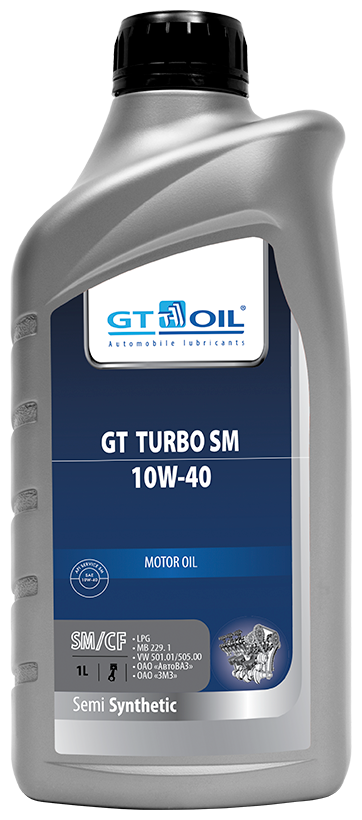 Масло моторное 10w40 gt oil 1л полусинтетика gt turbo sm