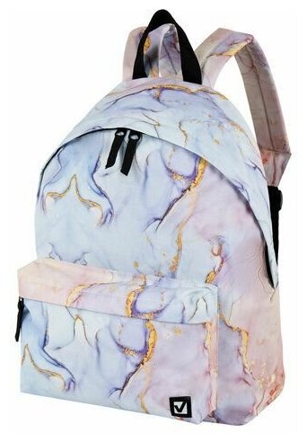 Рюкзак BRAUBERG сити-формат универсальный, "Mineral", розово-голубой, 41х32х14 см, 270791